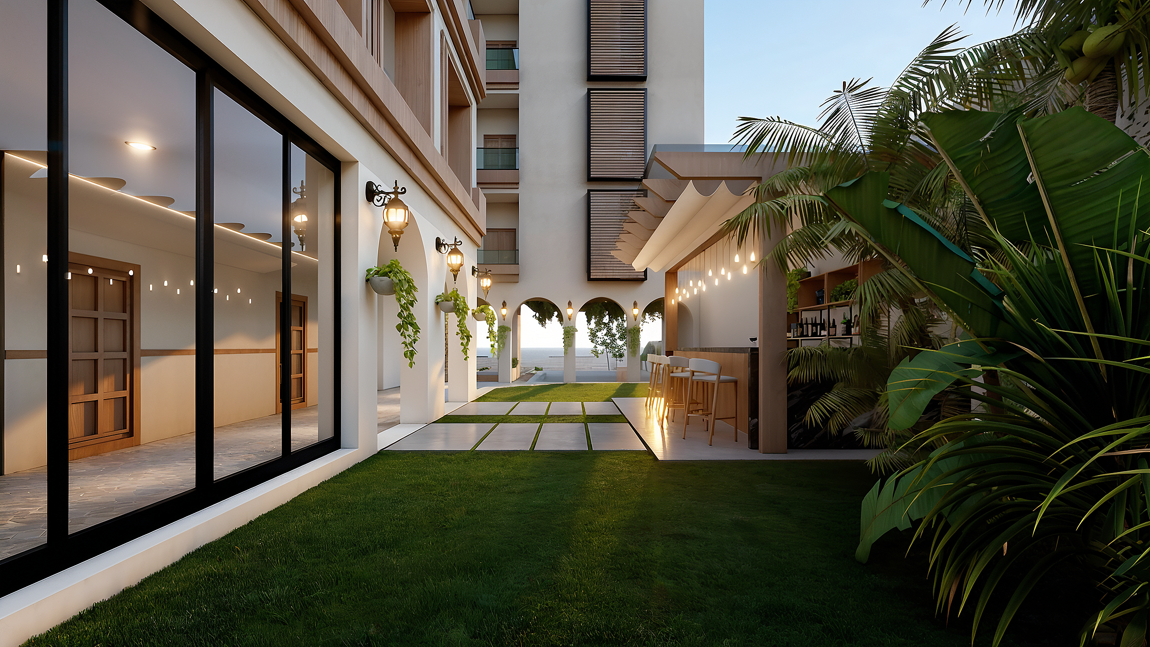 Hostal de Playa La Libertad jardin