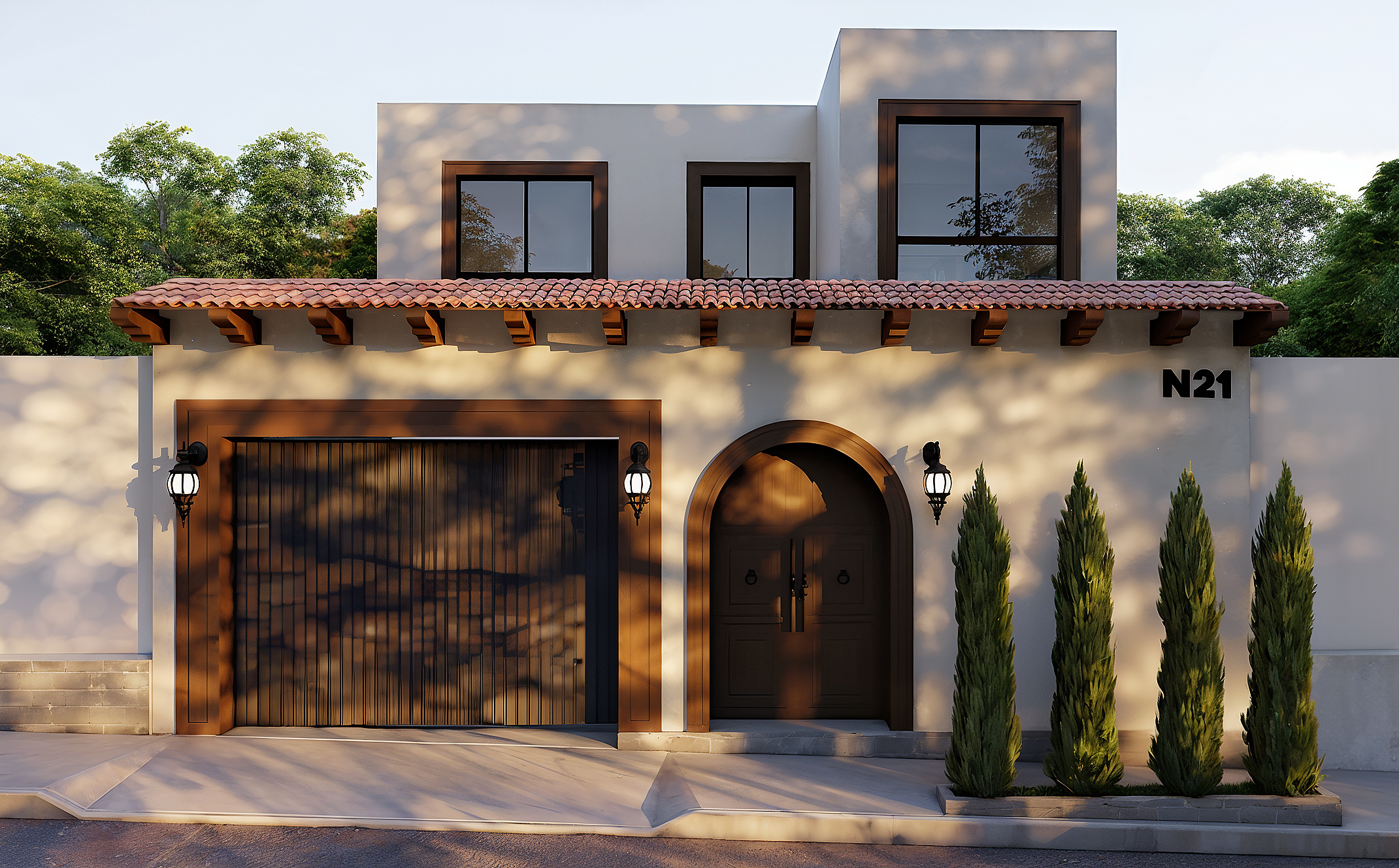 Diseño arquitectónico de Casa Tacuba mostrando restauración de fachada colonial