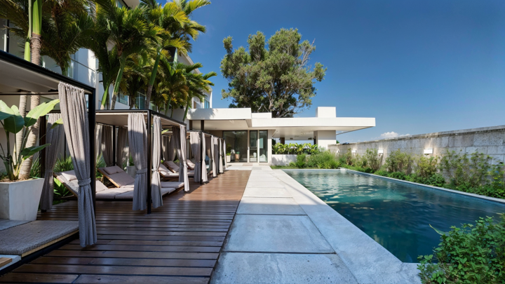 Paisajismo y diseño de piscina en Hotel Wyndham Garden San Blas