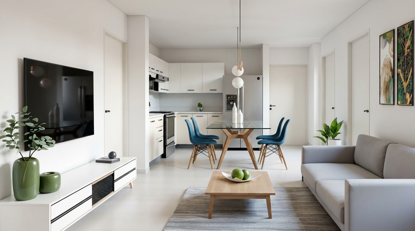 Diseño de interiores en Apartamento Avitat Lift con mobiliario a medida y estilo moderno